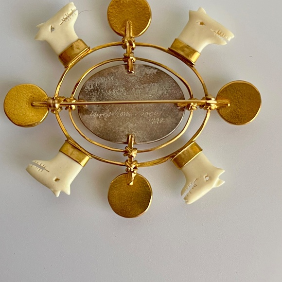 Carolyn Morris Bach Brooch Sterling Silver and 18K Gold - Picture 7 of 15